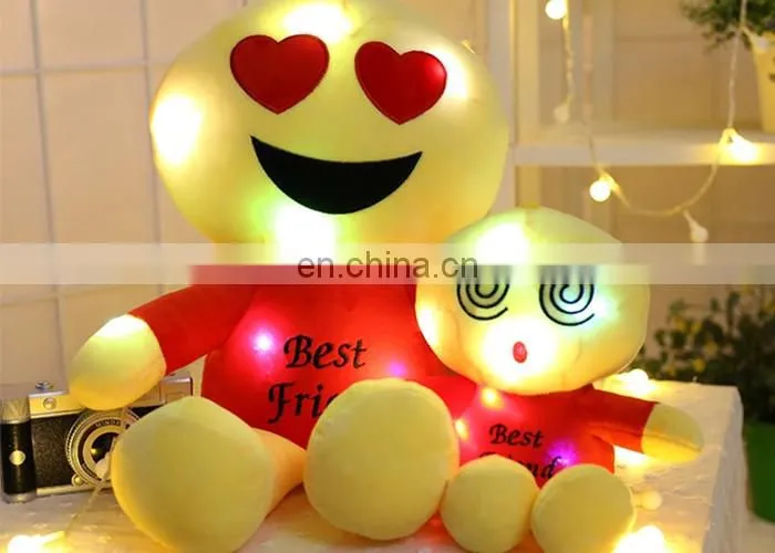 OEM Service Emoji Emoticon Yellow Round Cushion Soft Toys Pillow Plush