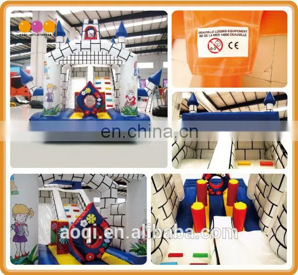 2016 hot sale CE ceritificate amusement park outdoor inflatable castle slide giant slide for sale