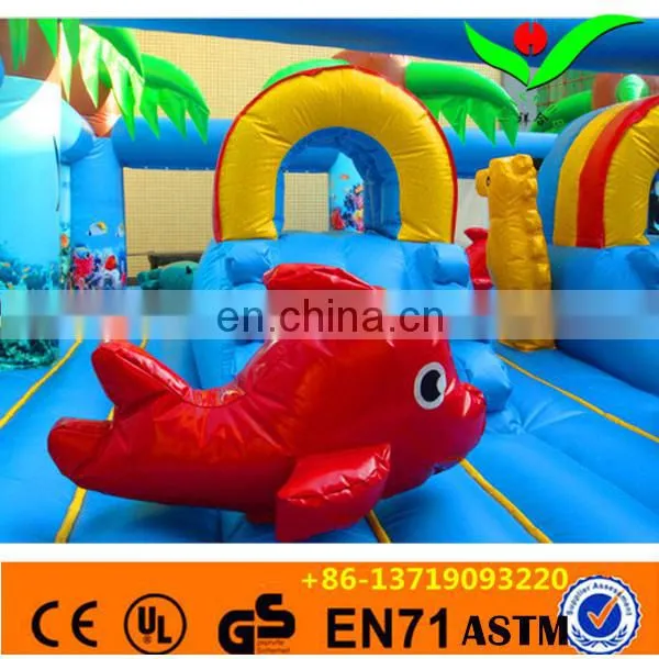 Commercial undersea air inflatable jumping castle with blower in guangzhou