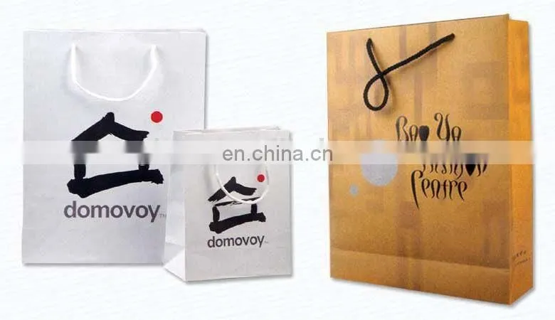 Logo printing black ivory bag for cloth packing