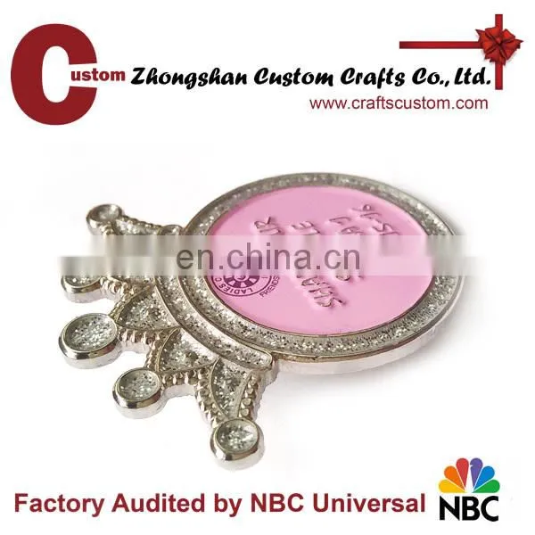 custom printed logo enamel metal hat badge