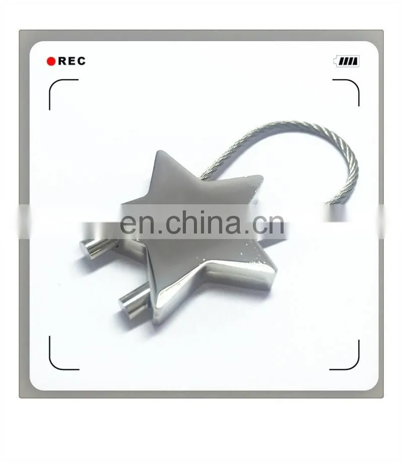custom souvenirs lovely star shape metal keychain
