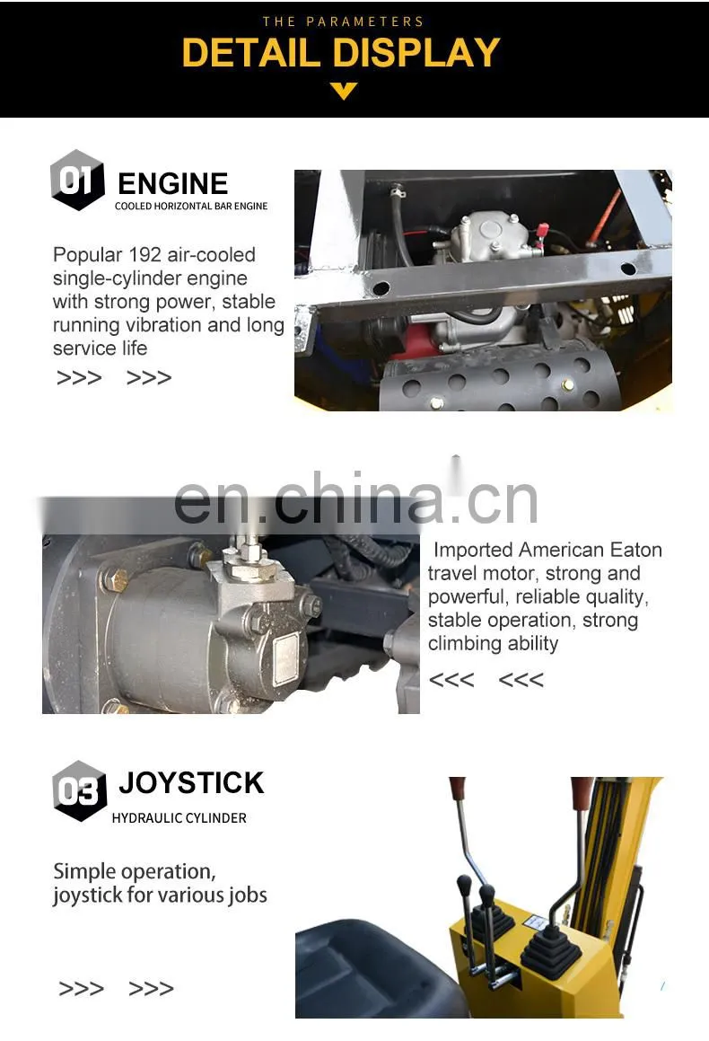 Simple operating 1000kg mini excavator made in china is hot selling
