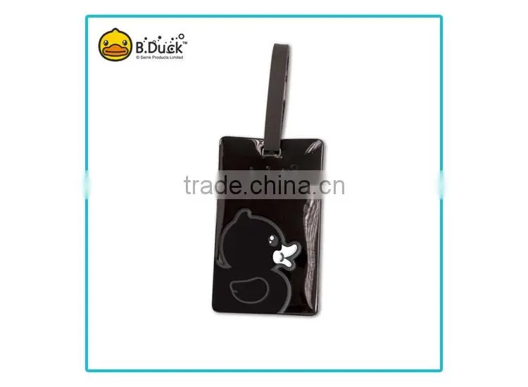 B.Duck factory wholesaler cheap personalized luggage tags with adjustable strap