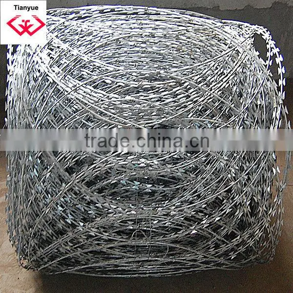 Cross Type Galvanized Razor Wire