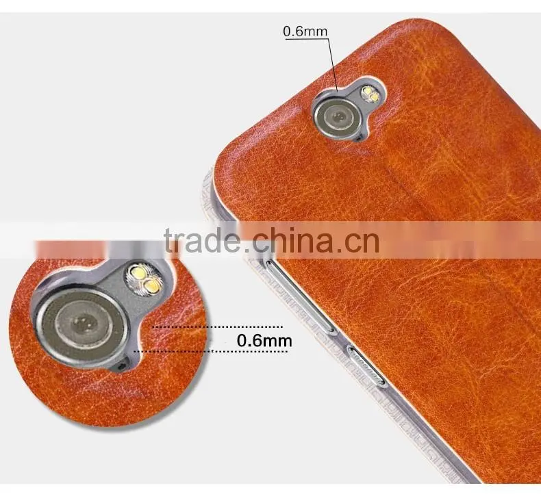 MOFi Case Celular Flip PU Leather Housing for Original HTC One A9, Mobile Phone Coque TPU Back Cover for HTC A9