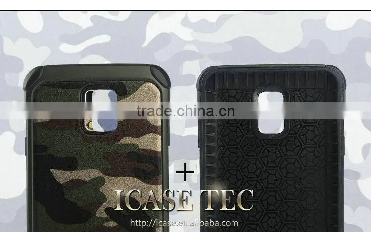 2015 New Arrival Camouflage Case for Samsung Galaxy Note 4, for Samsung Note 4 Back Cover, for Galaxy Note 4 Real Leather Case