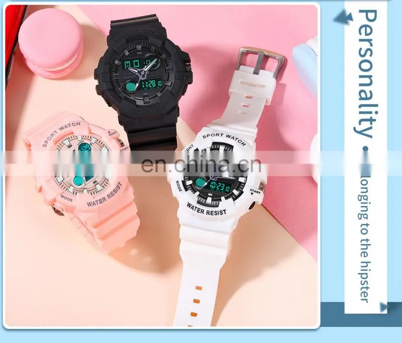 SANDA 3037 Ladies Mens Analog Digital Watches Military Waterproof Clock Casual Watch Women