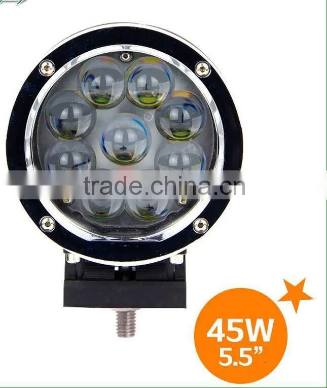 60w led work light with spot and flood beam 6inch round led light bar
