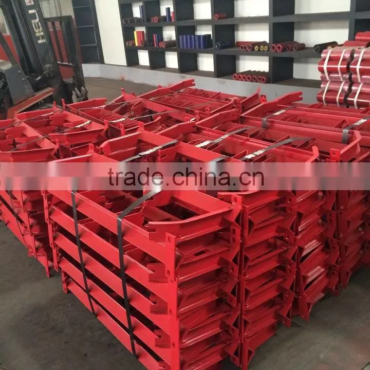 Steel Belt Conveyor Roller Idler / Self-Aligning Idler Frame