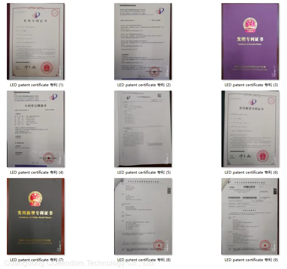 LED patent certificate专利