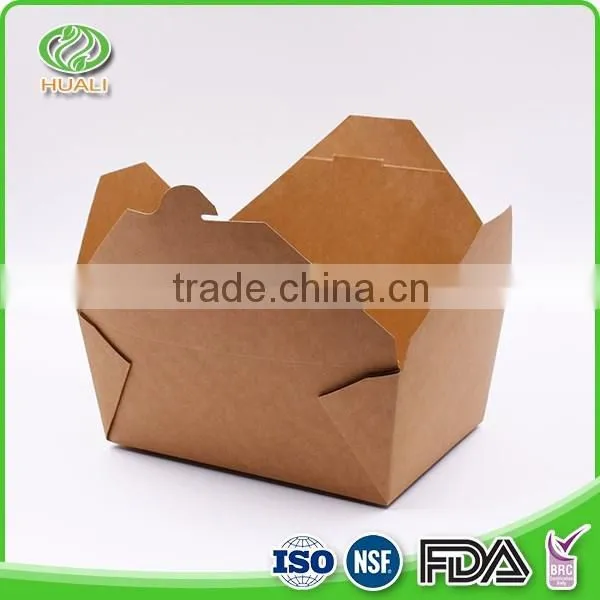 Convenient recycled recycled take out box paper food pail pack