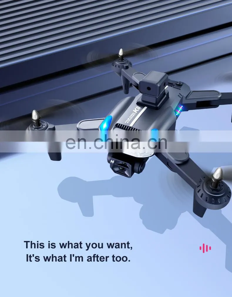 K8 drone 4k Optical flow localization Electric adjustment lens Four-way obstacle avoidance Body LED lights