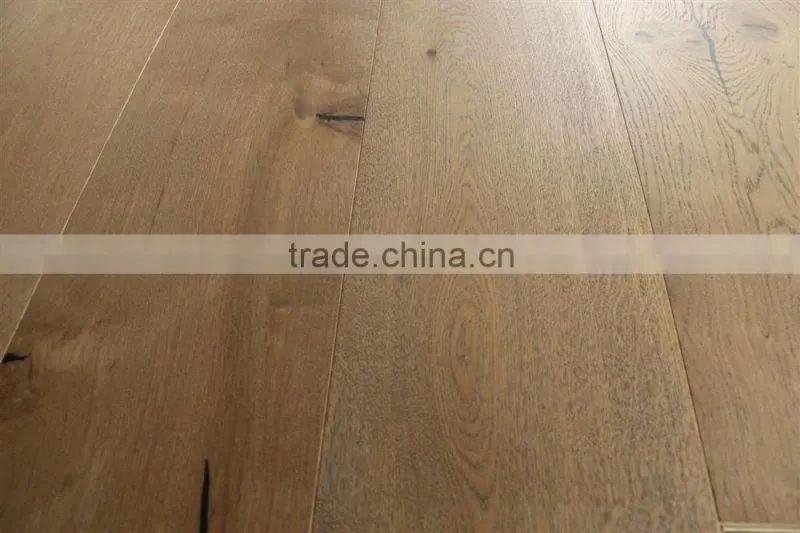 Oiled coating Oak Engineered Flooring/Raised Knots Oak Engineered Flooring/Smoked Oak Wood Flooring
