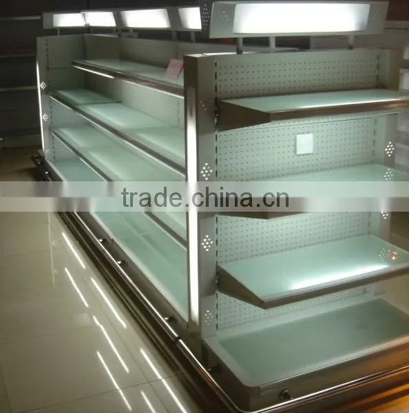 Metal supermarket shelves with good quality and service