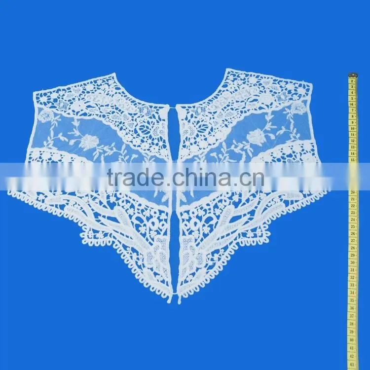 Fashion decorative cheap fancy symmetry ladies kameez chemical lace neckline embroidery neck design
