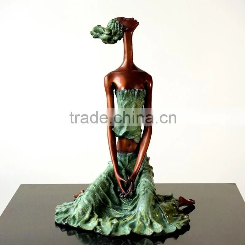 Bronze Statue Of Abstract Figure Women Elaborate Sculpture Small Home Decorative Sculpture