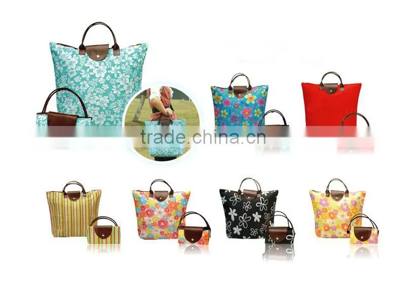 vegetable folding shopping trolley bag with logo