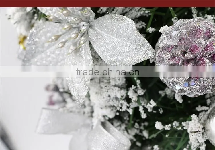 30cm Height Wholesale Artificial Christmas Tree With Silver Bowknot For Party Decoration