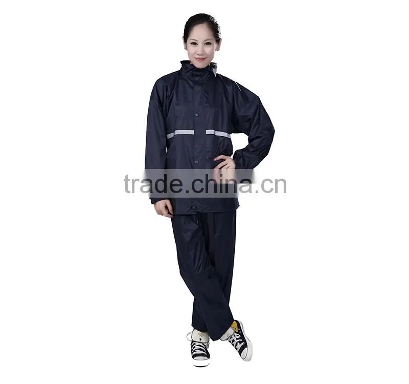 rainproof reflective adult rain coat