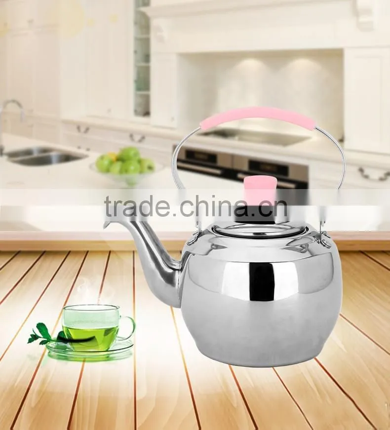 Metal Material Whistling Silver Kettle/ non-electric coffee& tea kettle/ samovar