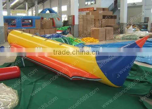 popular inflatable banana boat aqua toys in swimming pool