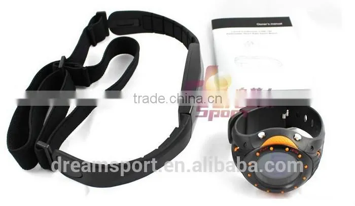 Wireless Heart Rate Monitor Chest Belt Wrist Pedometer Watch For Sports Running