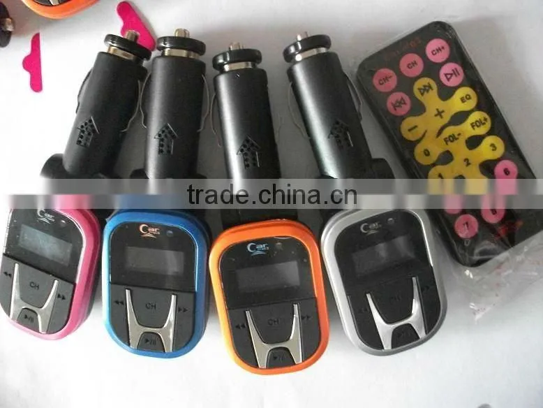 Fashion design hot selling new style car mp3 fm modulator with high quality