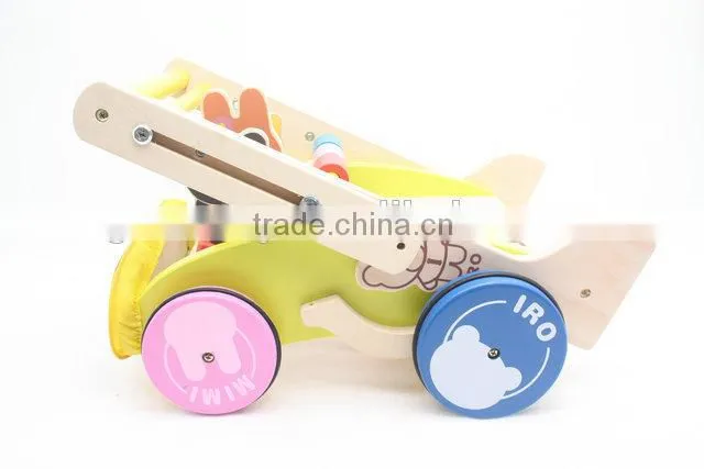 wooden car toy Children Pull and push cars