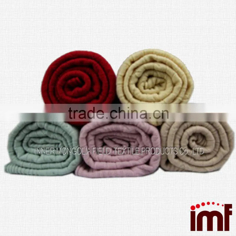 Chinese knitted cashmere blanket merino wool blanket factory