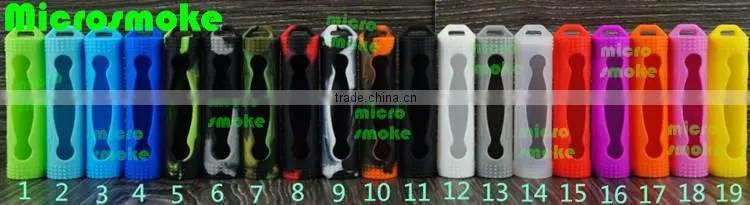 Microsmoke 19 colors silicone case/holder for 18650 battery ,lithium ion battery 18650 holder, battery 18650 silicone holder