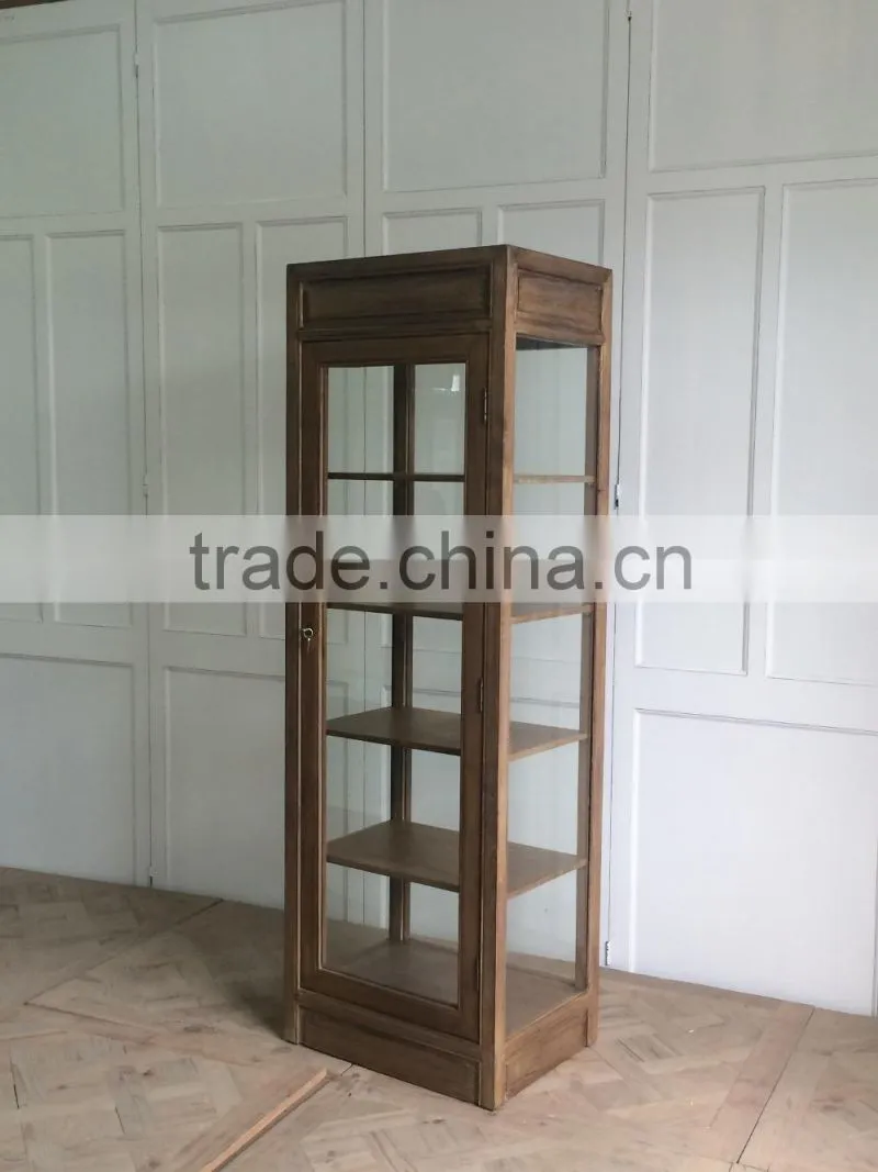 reproduction furniture wooden with glass display cabinet