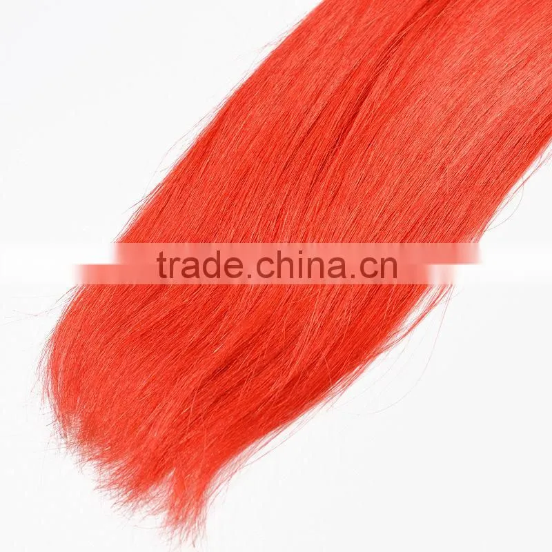 Cheapest Price Top 10 Authentic Guaranteed Wonderful No Mix Two Colors Red Yellow Virgin Malaysian Hair Wavy