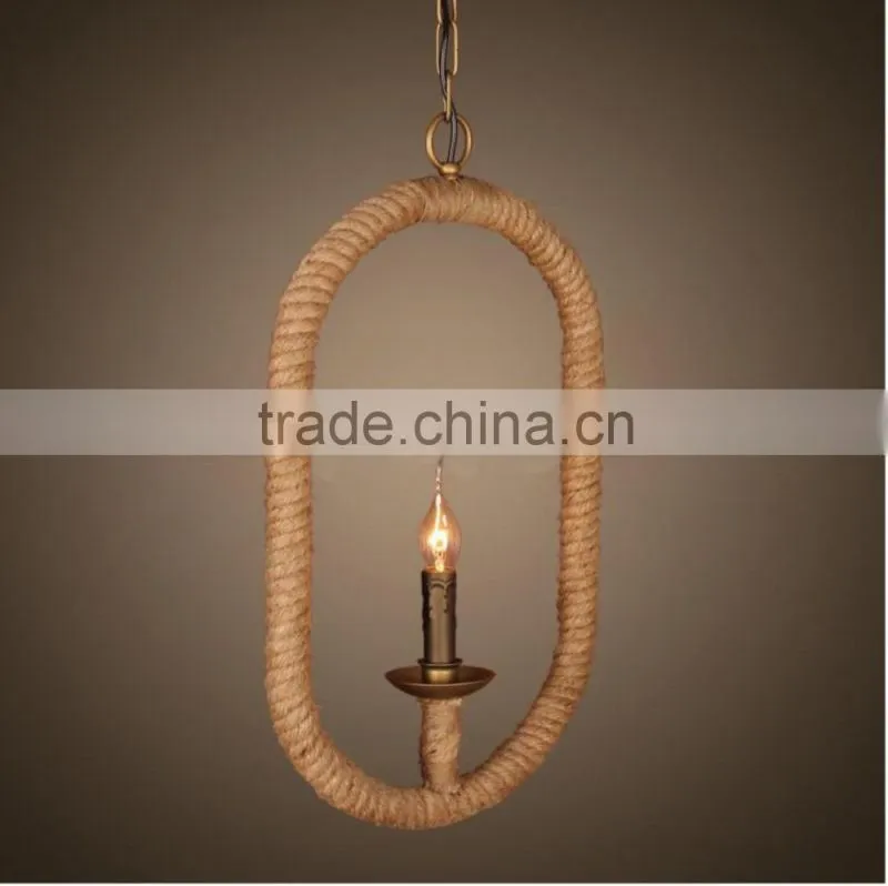 Vintage Style Hemp Rope Tyre Pendant Lighting - Hemp Rope Chandelier