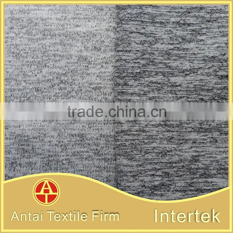 Low price knit 4 way stretch 95% polyester 5% elastane space dye fabric for activewear