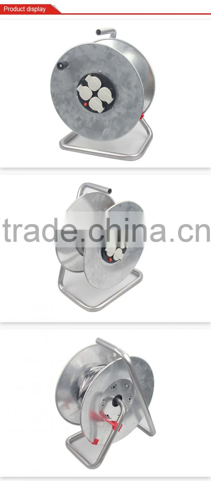 Hot Sale Waterproof Door 4 Cable Reel Socket with Thermal Protector