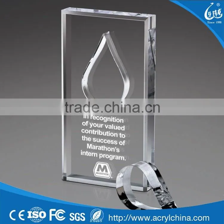 OEM factory fashoin acrylic trophy custom design acrylic award