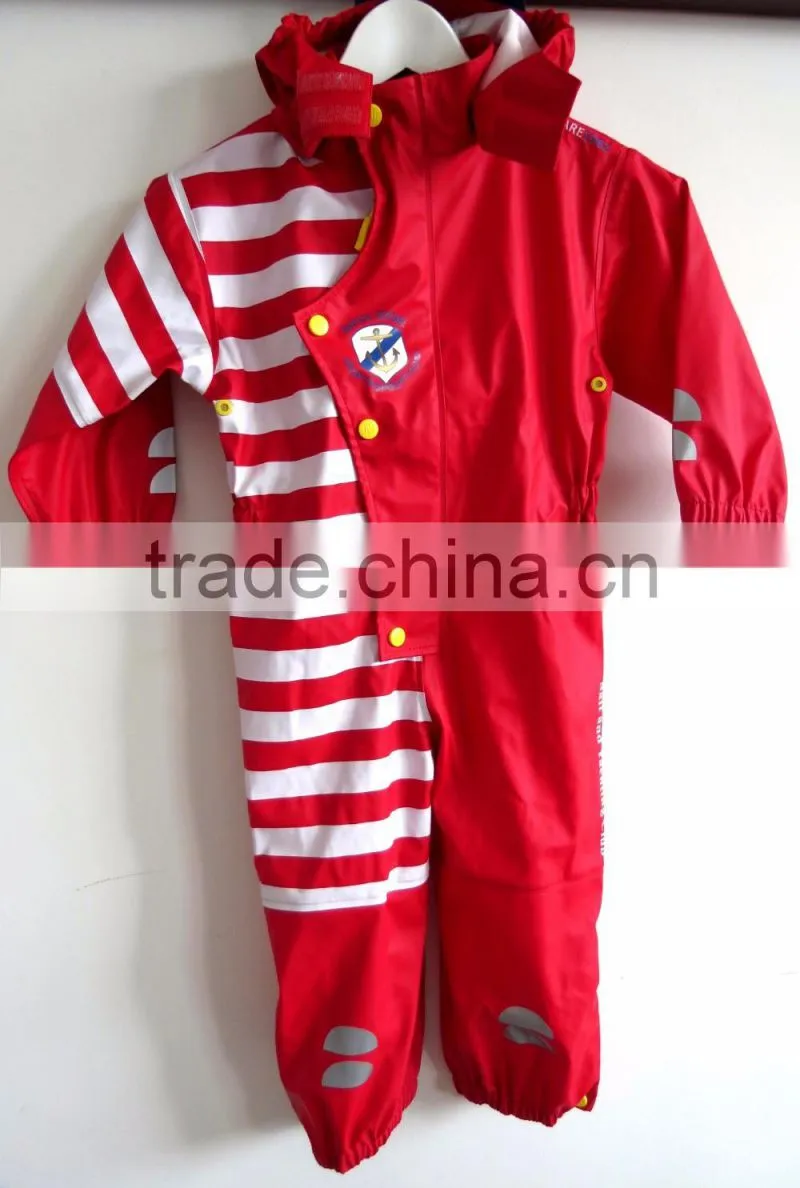 rain overall for kids fashionable waterproof rainsuit for children