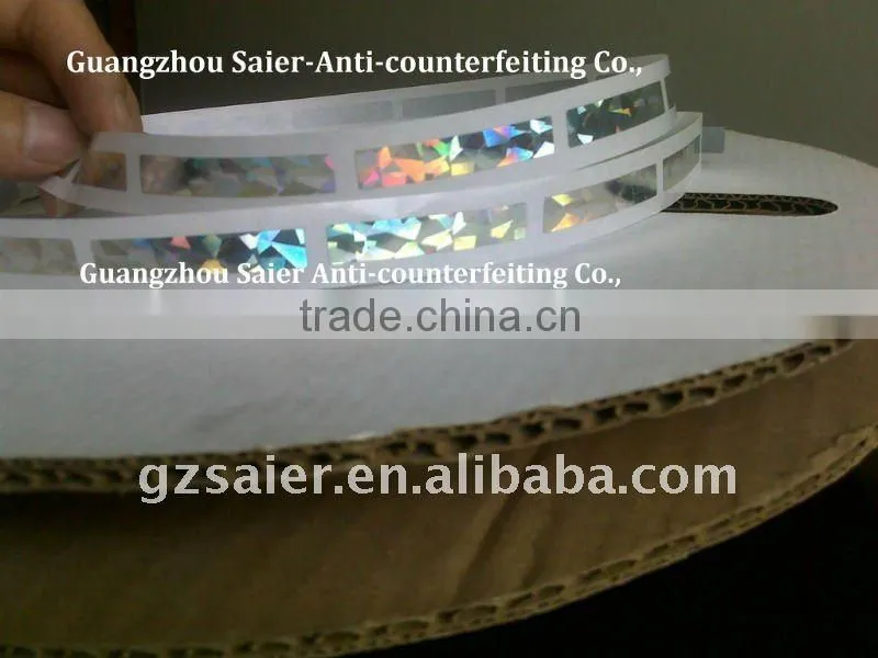 hologram scratch off label Glass