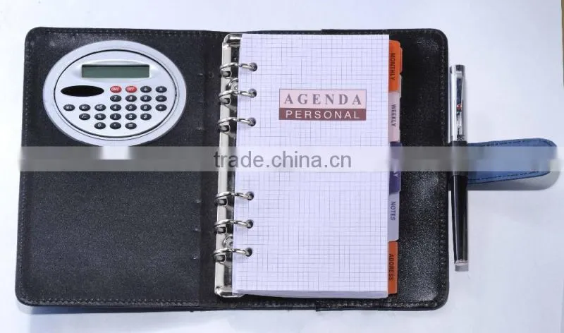 Customized Environment Friendly Cover PU Leather Organizer A4 Folder