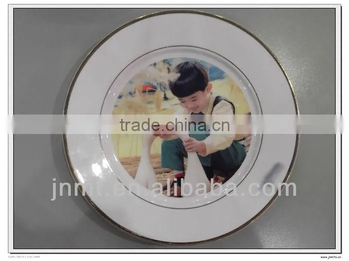 10 Inches Dia.Ceramic golden edge Sublimation plate