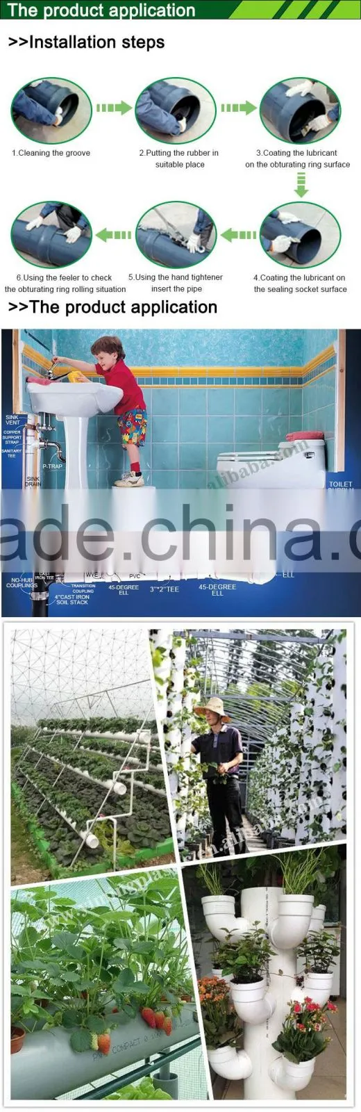 YiMing electric 75mm pvc conduit pipe in orange