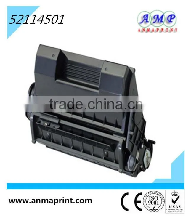 China Manufacturer compatible toner cartridge for Oki printer spare parts toner 52114501