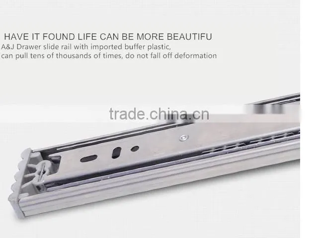 Guang Dong factory good quality 3-4 balls Full extension ball bearing drawer slides