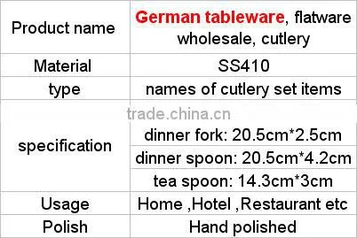 German tableware, flatware wholesale, cutlery