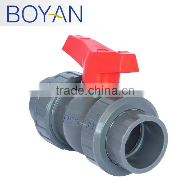 BOYAN pvc trunnion double union ball valve