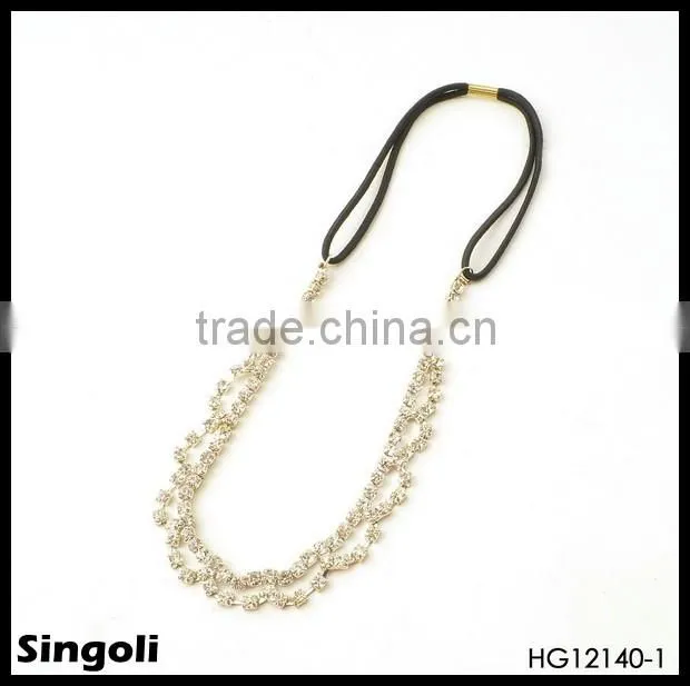 Adjustable hair bling crystal crystal elastic headband