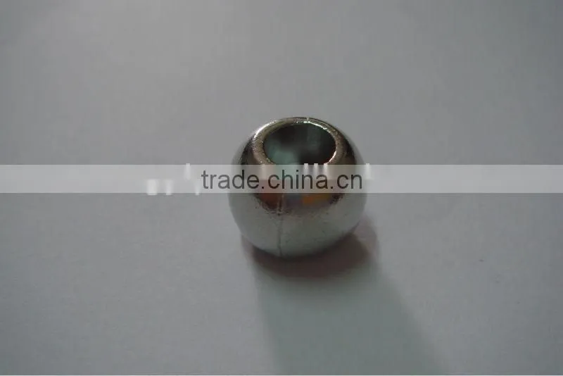 12mm*10mm rope shiny silver bell metal ball