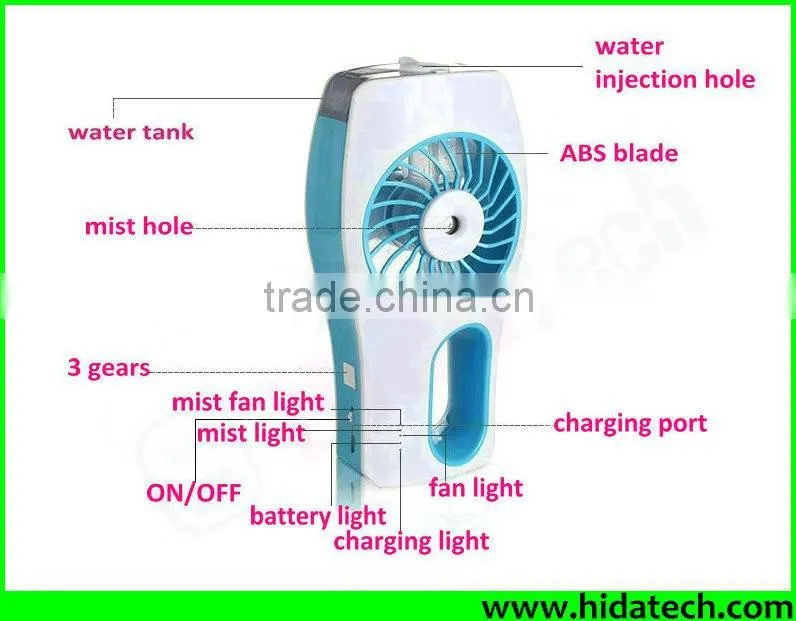Shenzhen Battery Rechargeable Mini Water Fan Cooler Wholesale