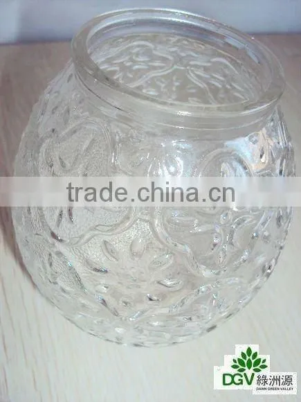 transparent glass cup